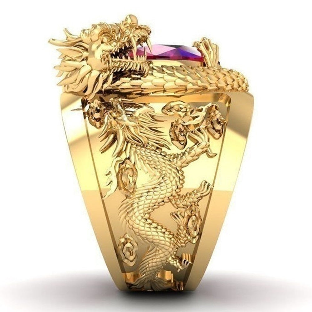 Luxury Gold Dragon Ring
