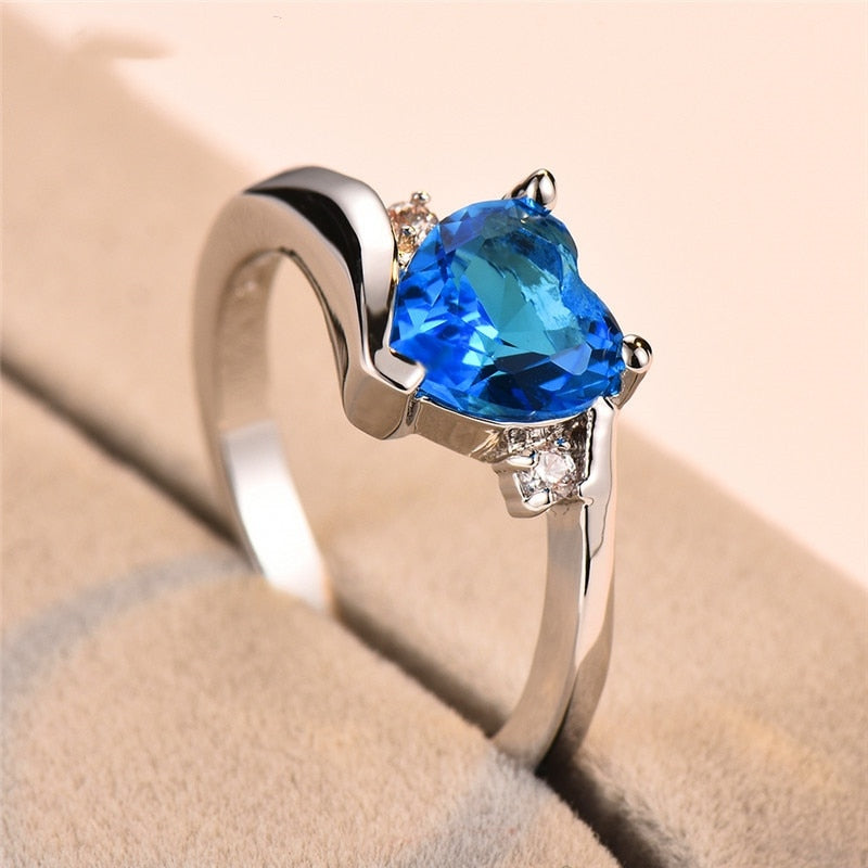 blue heart ring