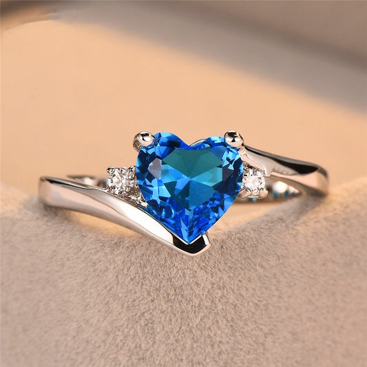 blue heart ring